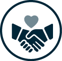 A collection of icons representing company values. AI generated content