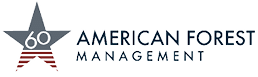 The logo for American Forest Management. Description generated by AI